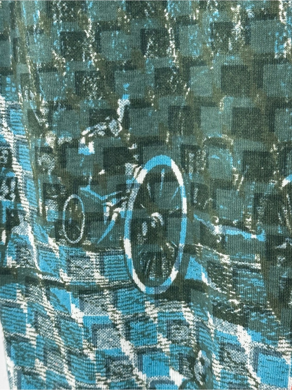 Custo Barcelona Short Sleeve Cotton Top M (3) Centennial Print - Picture 7 of 8